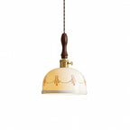 Acacia Vintage Pendant Light with Floral Ceramic Shade — product view
