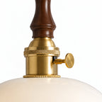 Acacia Vintage Pendant Light with Floral Ceramic Shade — product view