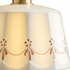 Acacia Vintage Pendant Light with Floral Ceramic Shade — product view