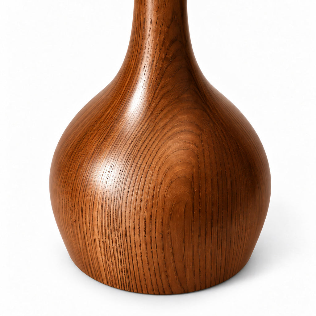Adelaide Modern Mushroom Table Light in Wood and Glass — product view