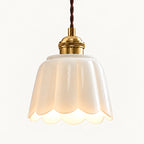 Blythe Modern Pendant Light with Ceramic Petals — product view