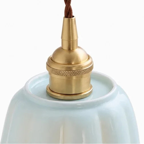 Blythe Modern Pendant Light with Ceramic Petals — product view