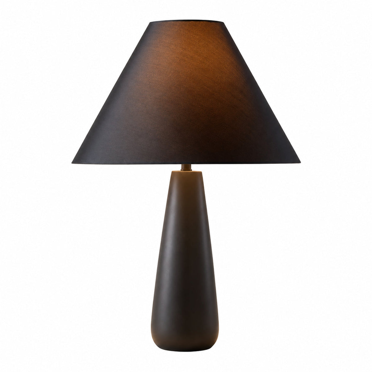 Eden Minimalist Taper-Shade Table Light with Concrete or Ceramic Base — product view
