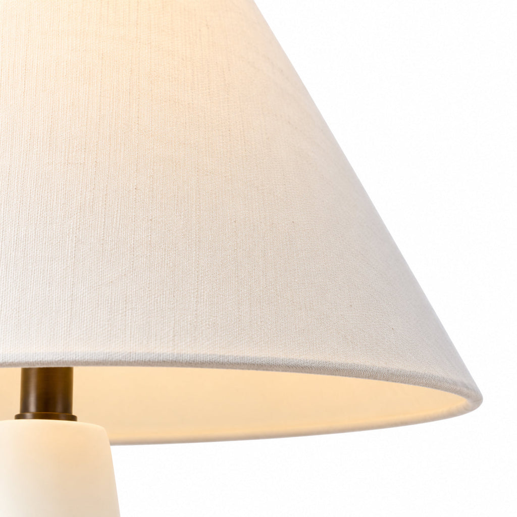 Eden Minimalist Taper-Shade Table Light with Concrete or Ceramic Base — product view