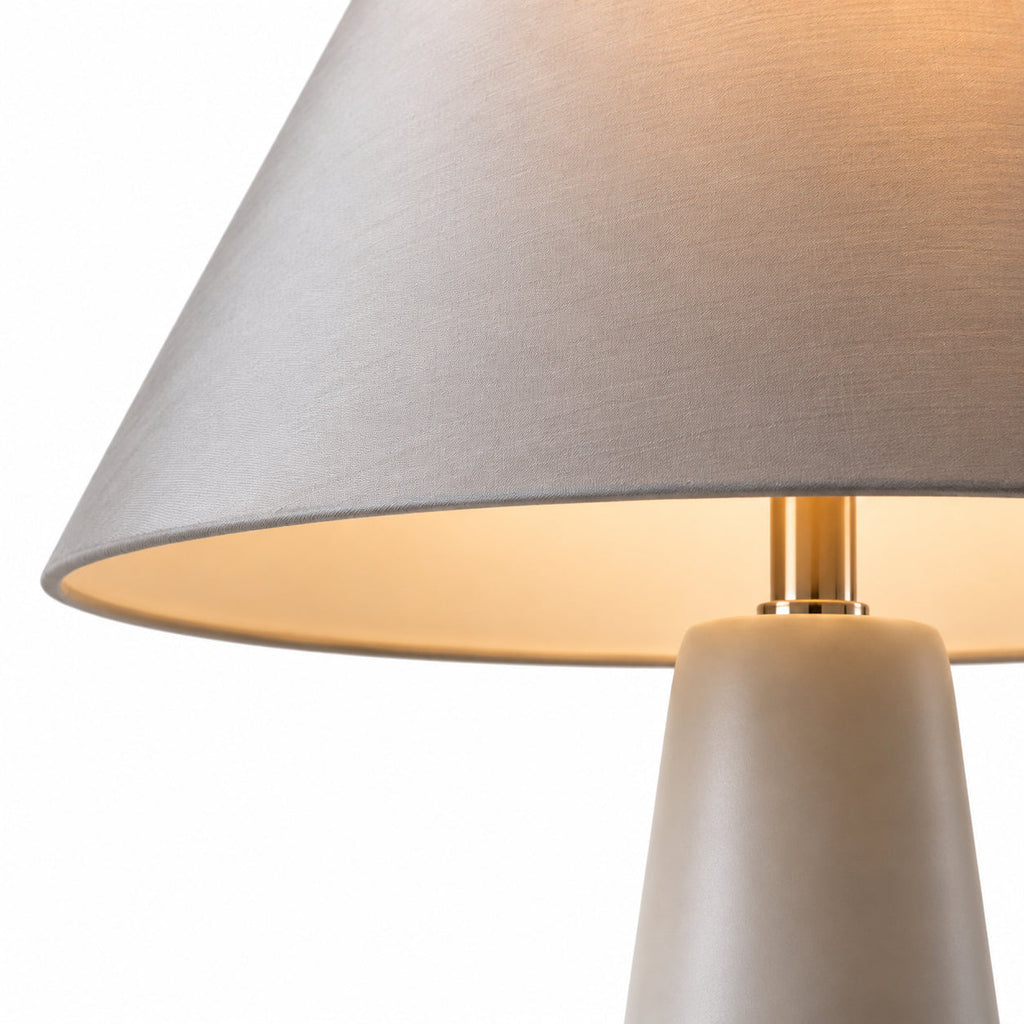 Eden Minimalist Taper-Shade Table Light with Concrete or Ceramic Base — product view
