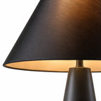 Eden Minimalist Taper-Shade Table Light with Concrete or Ceramic Base — product view
