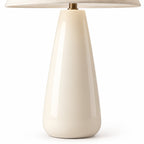 Eden Minimalist Taper-Shade Table Light with Concrete or Ceramic Base — product view