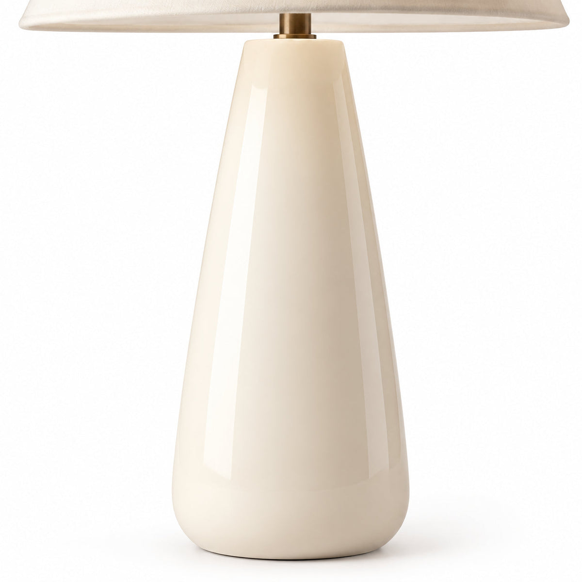 Eden Minimalist Taper-Shade Table Light with Concrete or Ceramic Base — product view