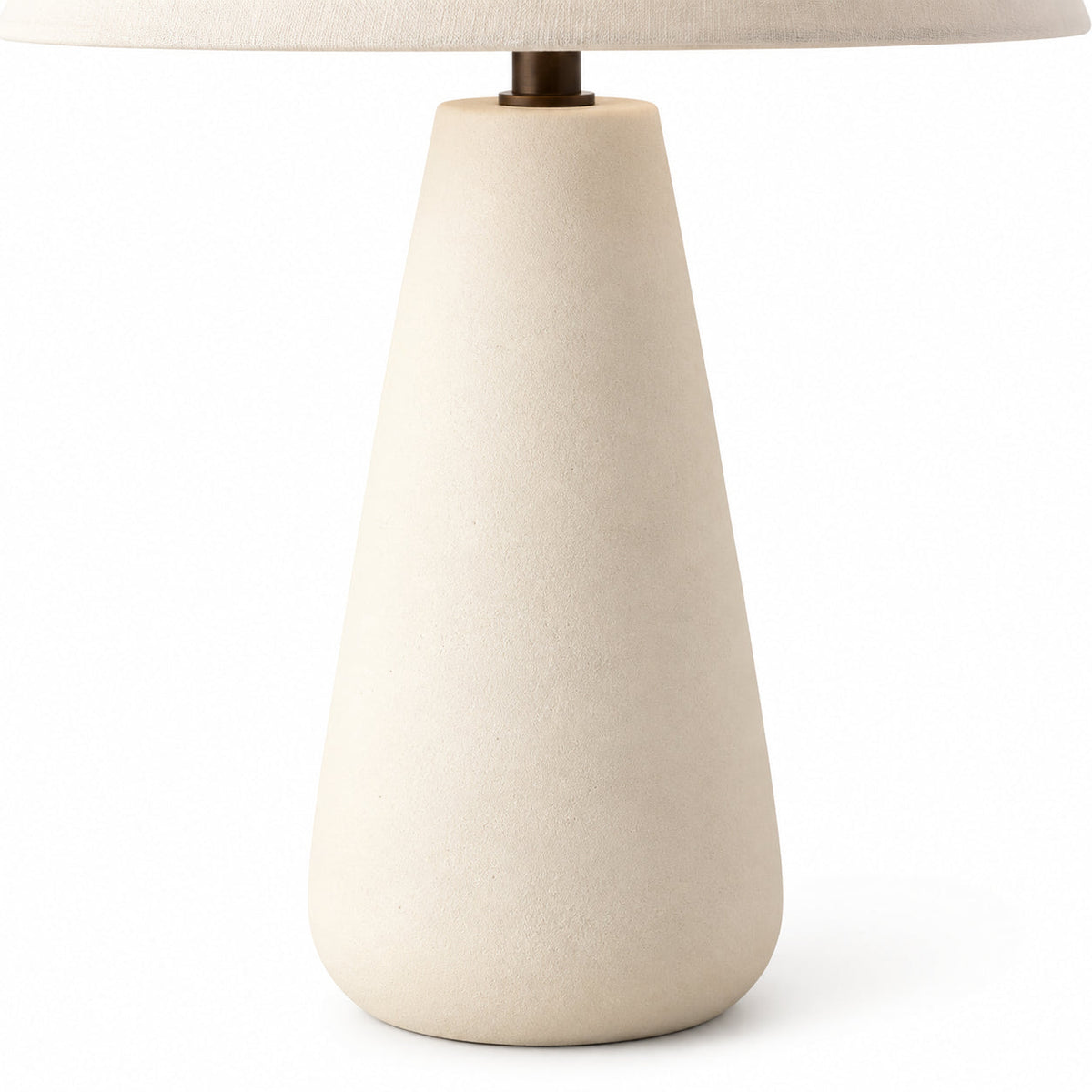 Eden Minimalist Taper-Shade Table Light with Concrete or Ceramic Base — product view