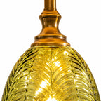 Indigo Vintage Table Light with Patterned Fabric Shade and Glass Base — product view