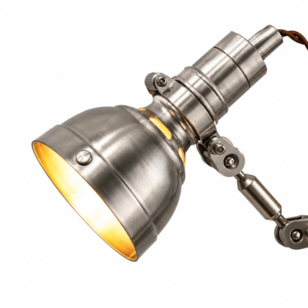 Jasper Adjustable Industrial Table Light with Metal Dome Shade — product view