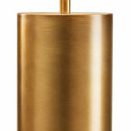 Kaia Modern Brass-Tone Table Light with Conical Linen Shade — product view