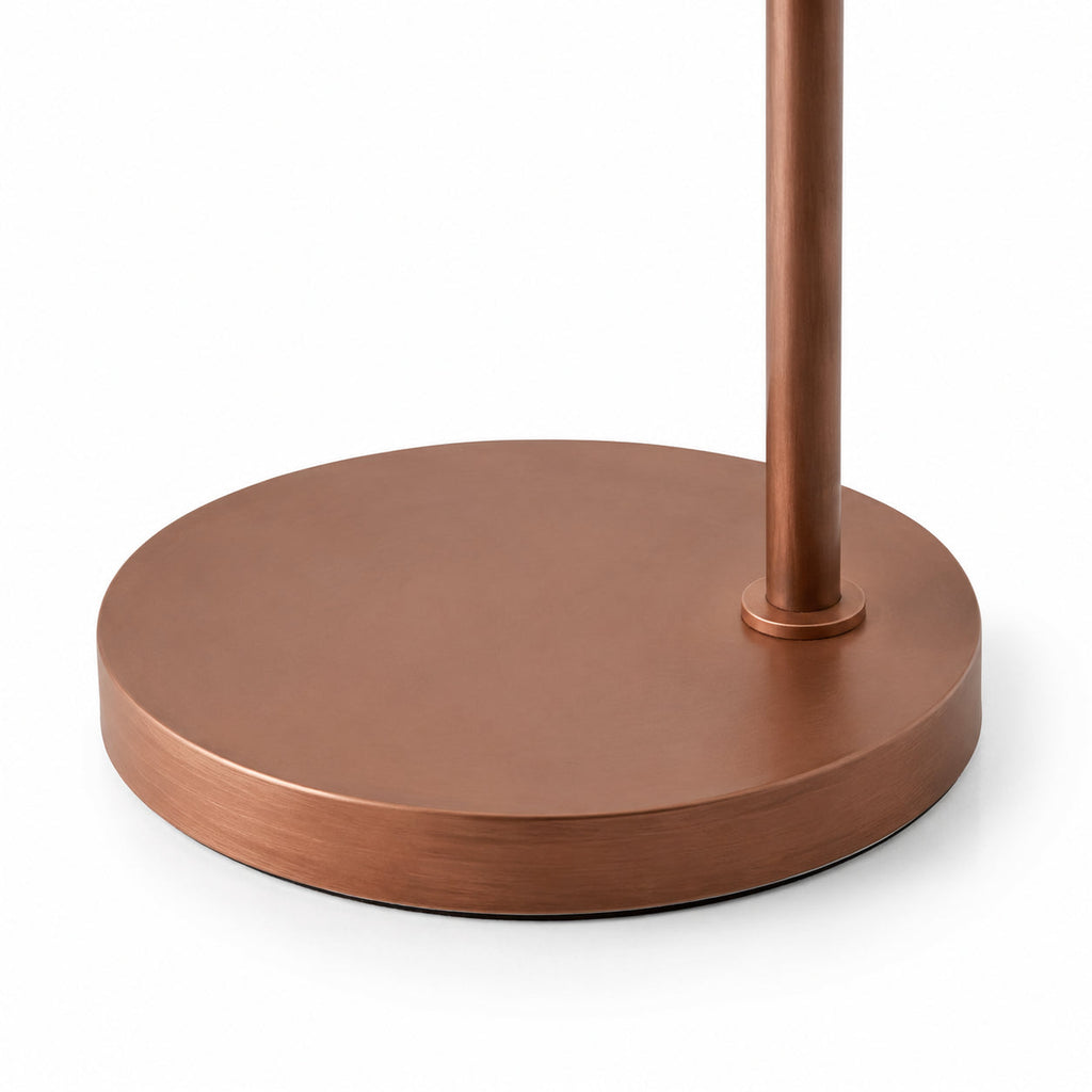 Marlow Mid-Century Floor Light with Amber Glass Globe — product view