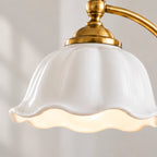 Opal Vintage Country Table Lamp with Ceramic Flower Shade — product view