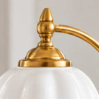 Opal Vintage Country Table Lamp with Ceramic Flower Shade — product view