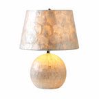 River Modern Capiz Table Light with Drum Shade — product view