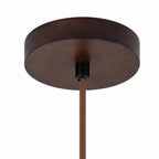 Sage Wabi-Sabi Pendant Light in Travertine and Fabric — product view