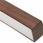 Vale Linear LED Pendant Light with Dark Wood-Grain Finish — product view