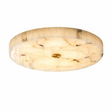 Willow Round Alabaster Flush-Mount Ceiling Light