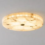Willow Round Alabaster Flush-Mount Ceiling Light — product view