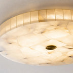 Willow Round Alabaster Flush-Mount Ceiling Light — product view