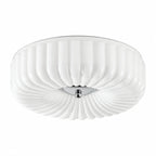 Xanthe Flush-Mount Ceiling Light with Ribbed Glass Shade — product view