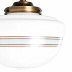 Zinnia Vintage Semi-Flush Ceiling Light with Milk Glass Globe — product view